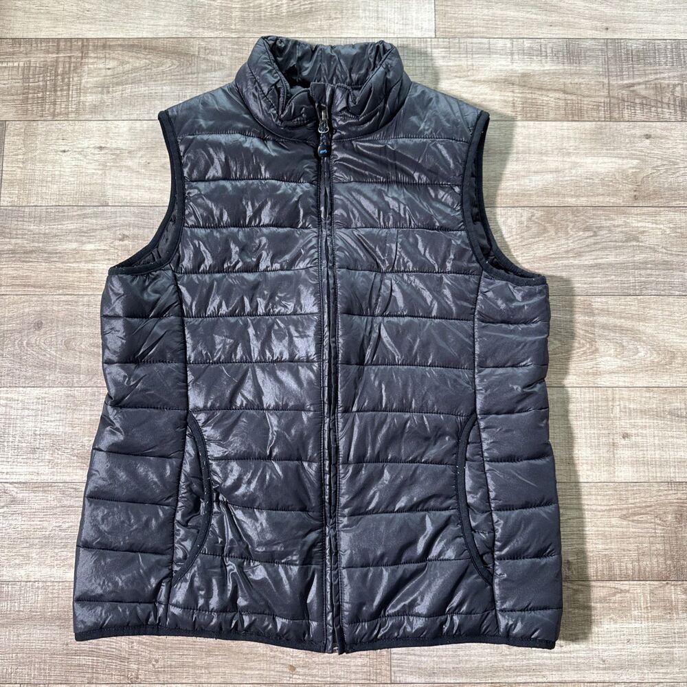 Polar Edge Lightweight Puffer Vest Women Medium Black Full Zip Ski